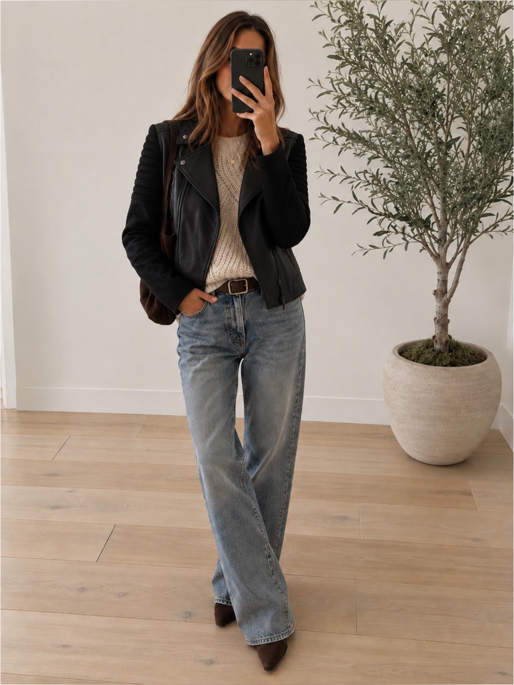 Vince Leather Wool Jacket